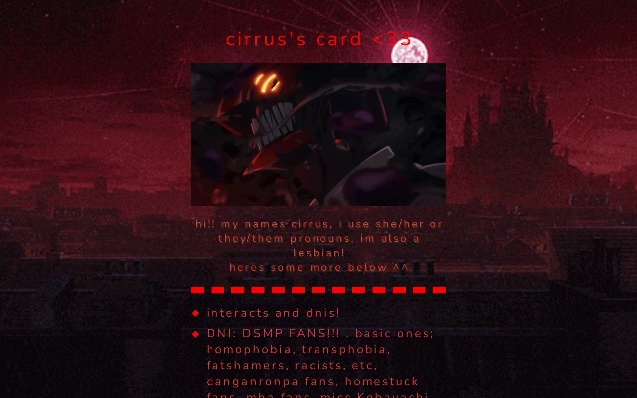 cirrus's card!